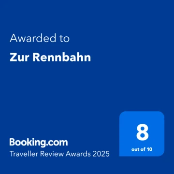 Booking.com Traveller Review Award 2025 für Zur Rennbahn: Bewertung 8 von 10
