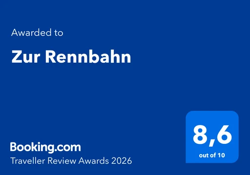 Booking.com Traveller Review Award 2026 für Zur Rennbahn: Bewertung 8,6 von 10